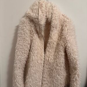 Ivory Faux Fur Jacket